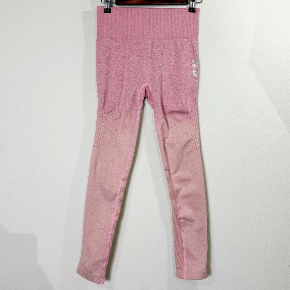 gymshark | pink adapt seamless peach pink ombre women's athletic leggings sz S